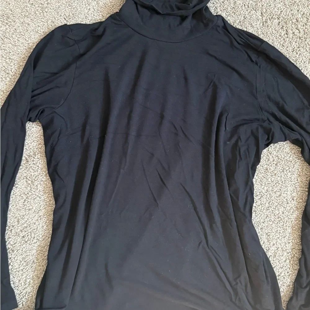Eileen Fisher Black Turtleneck Top